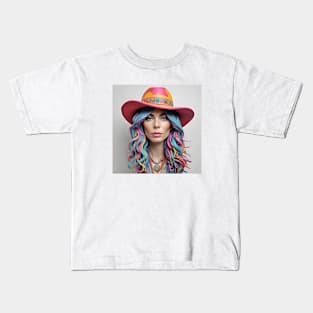 Portrait of Emmylou Harris Kids T-Shirt